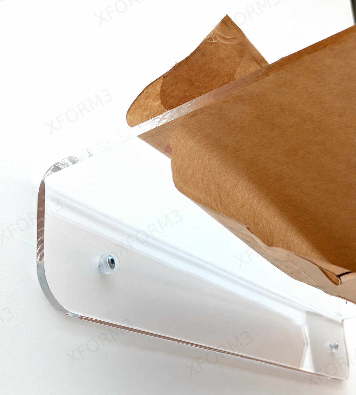 Plain brown protective paper peeled only around the mounting lip